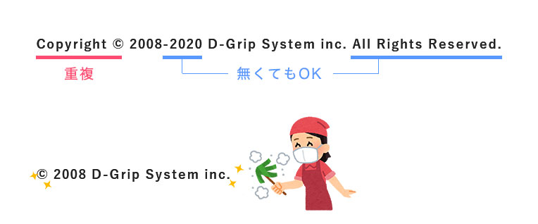 何となく で使い回しがちなコピーライトについて考えてみた D Grip システム 制作部